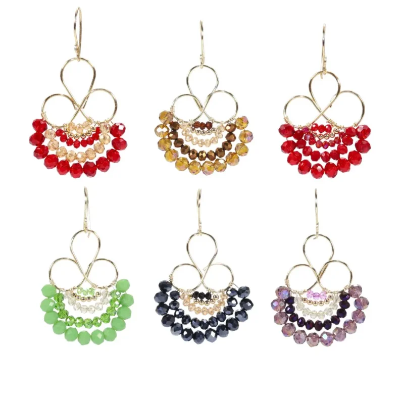 Aretes con técnica de alambrismo