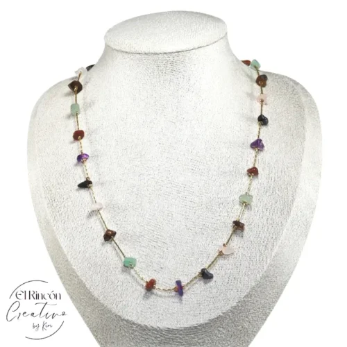 Collar con chip de Piedras Naturales