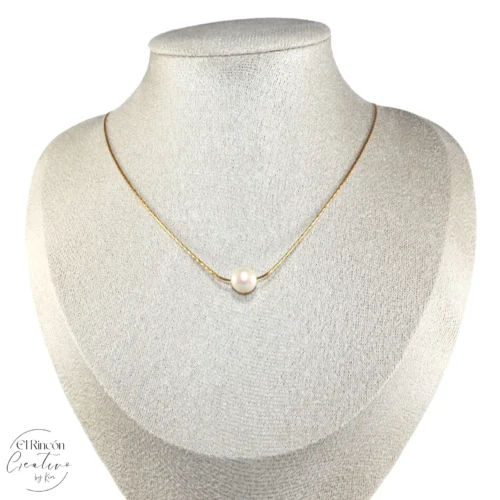 Collar de cadena cardano con Perla Mallorca