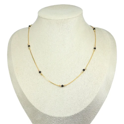 Collar de cadena cardano con cristales
