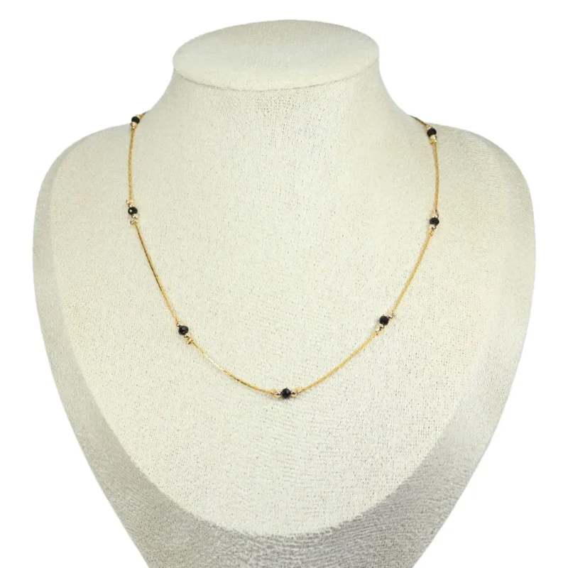 Collar de cadena cardano con cristales