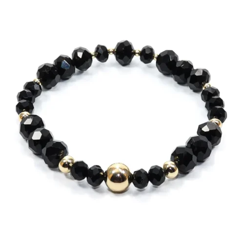 Pulsera con cristales negros