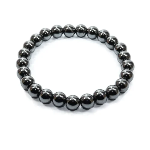 Pulsera elástica con piedras Hematitas