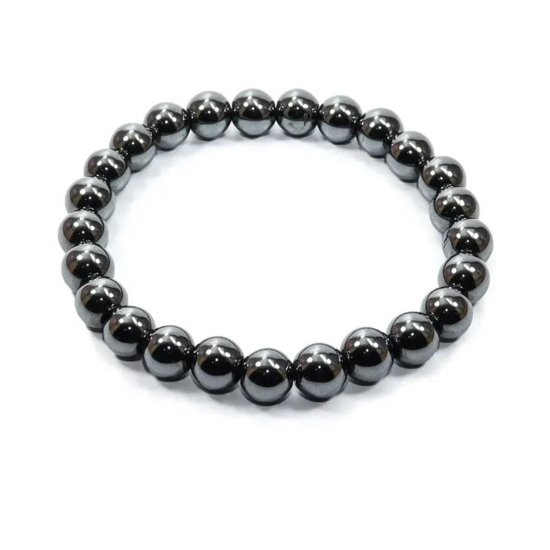 Pulsera elástica con piedras Hematitas