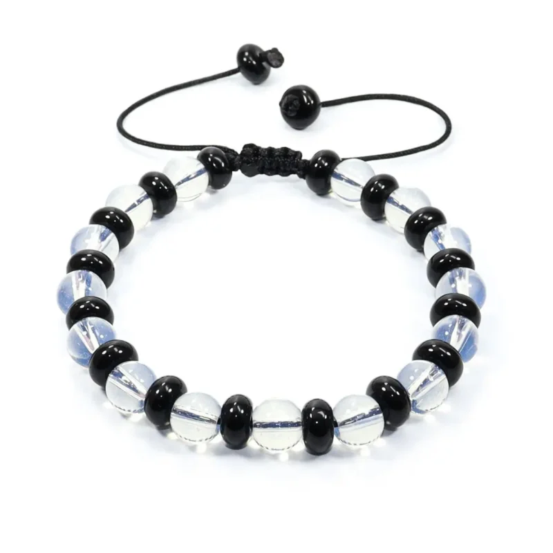 Pulsera con piedras Luna y Ónix