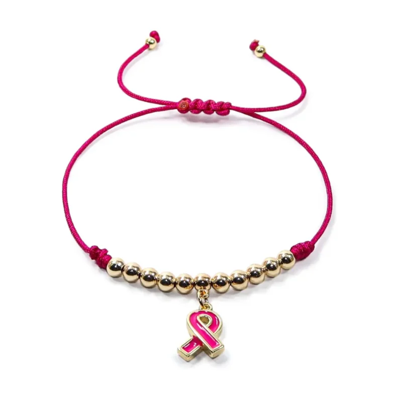 Pulsera conmemorativa de hilo rosado 🎀