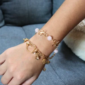 Pulsera multidijes de chapa de oro