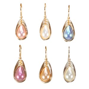 Aretes perla de mallorca gota