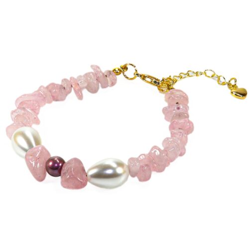 pulsera cuerazo rosa mallorca gota