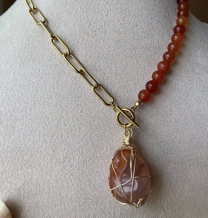 Collar Agata Cornalina